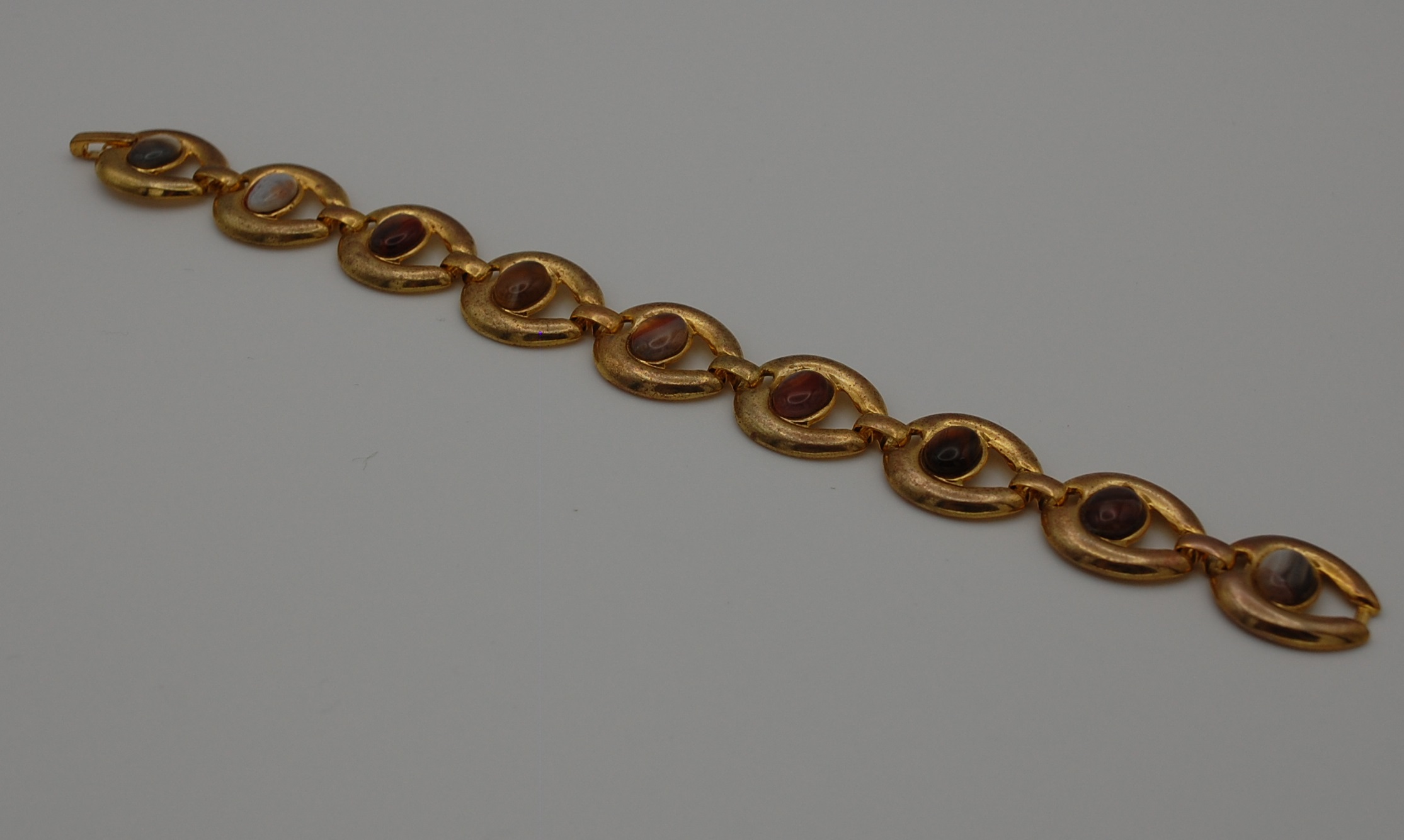 Brazil Agate Gold Plate Bracelet