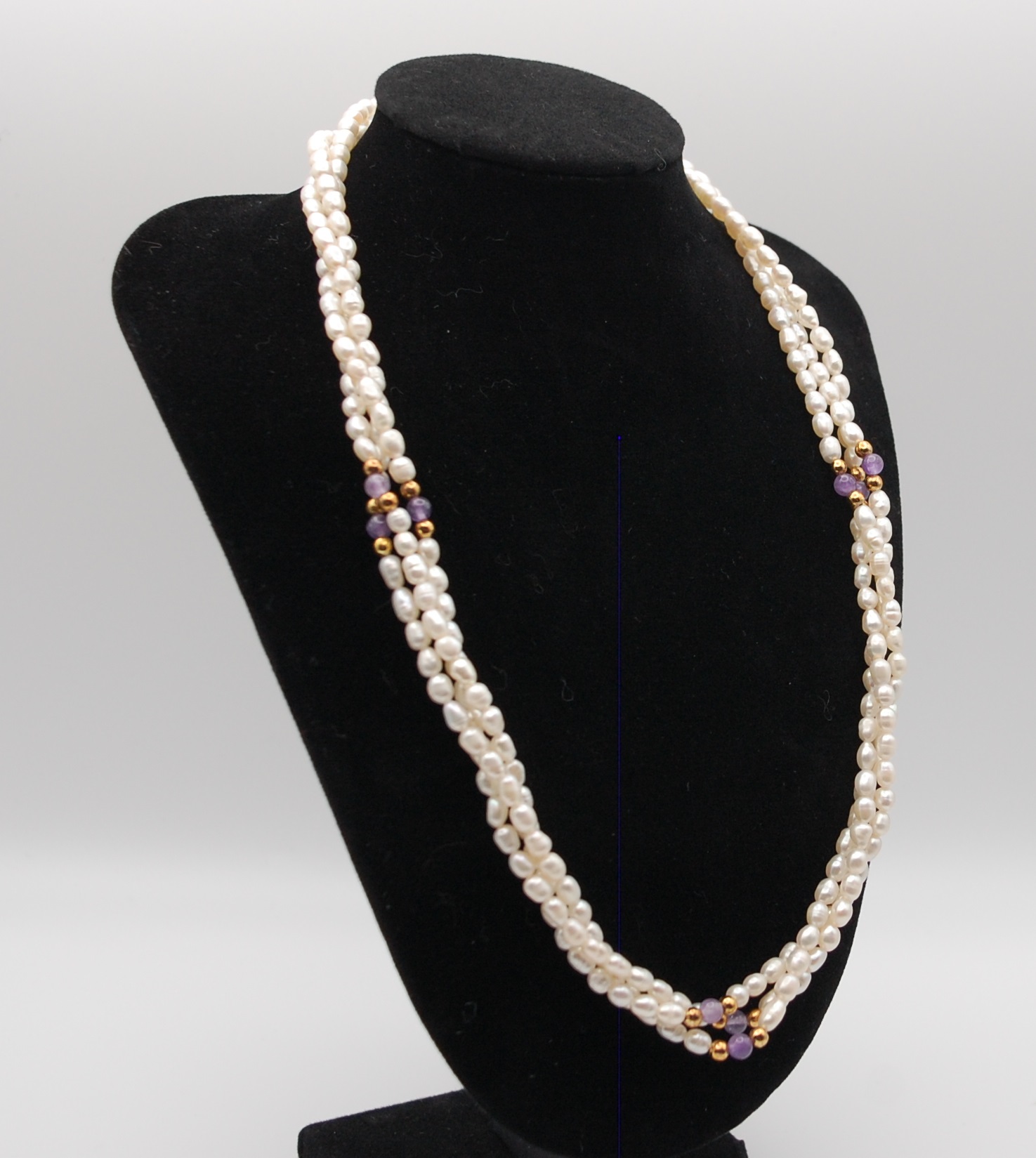 Freshwater Pearl And Amethyst Necklace